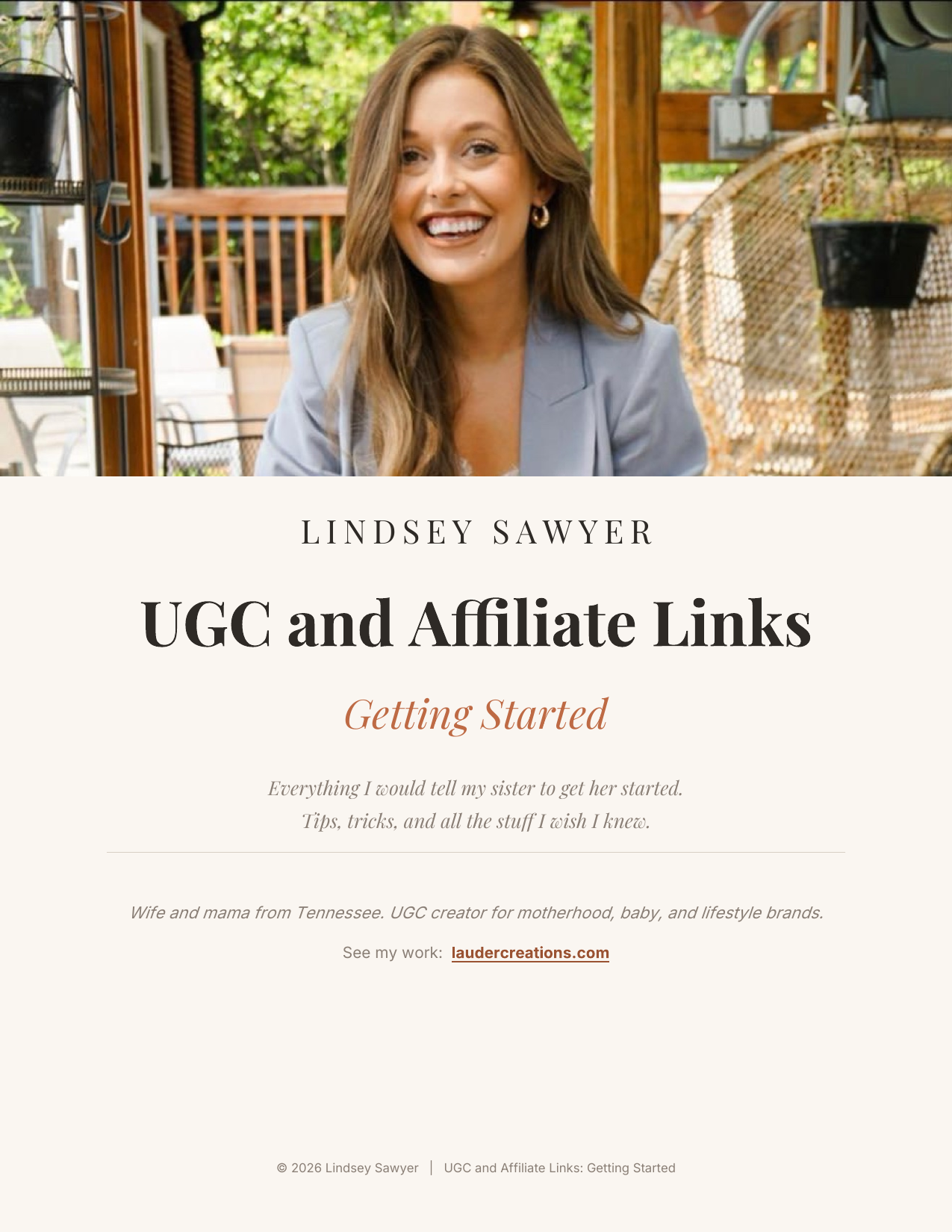 UGC and Affiliate Links: Getting Started, by Lindsey Sawyer